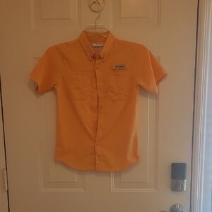 Columbia Kids' Button Down Orange Shirt